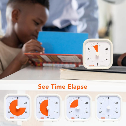 TIME TIMER 30 Minute MOD Education Edition — Visual Timer with Desktop Software for Kids Classroom Learning, Session Timer, Study Tool and Office Meetings with Silent Operation (30min)
