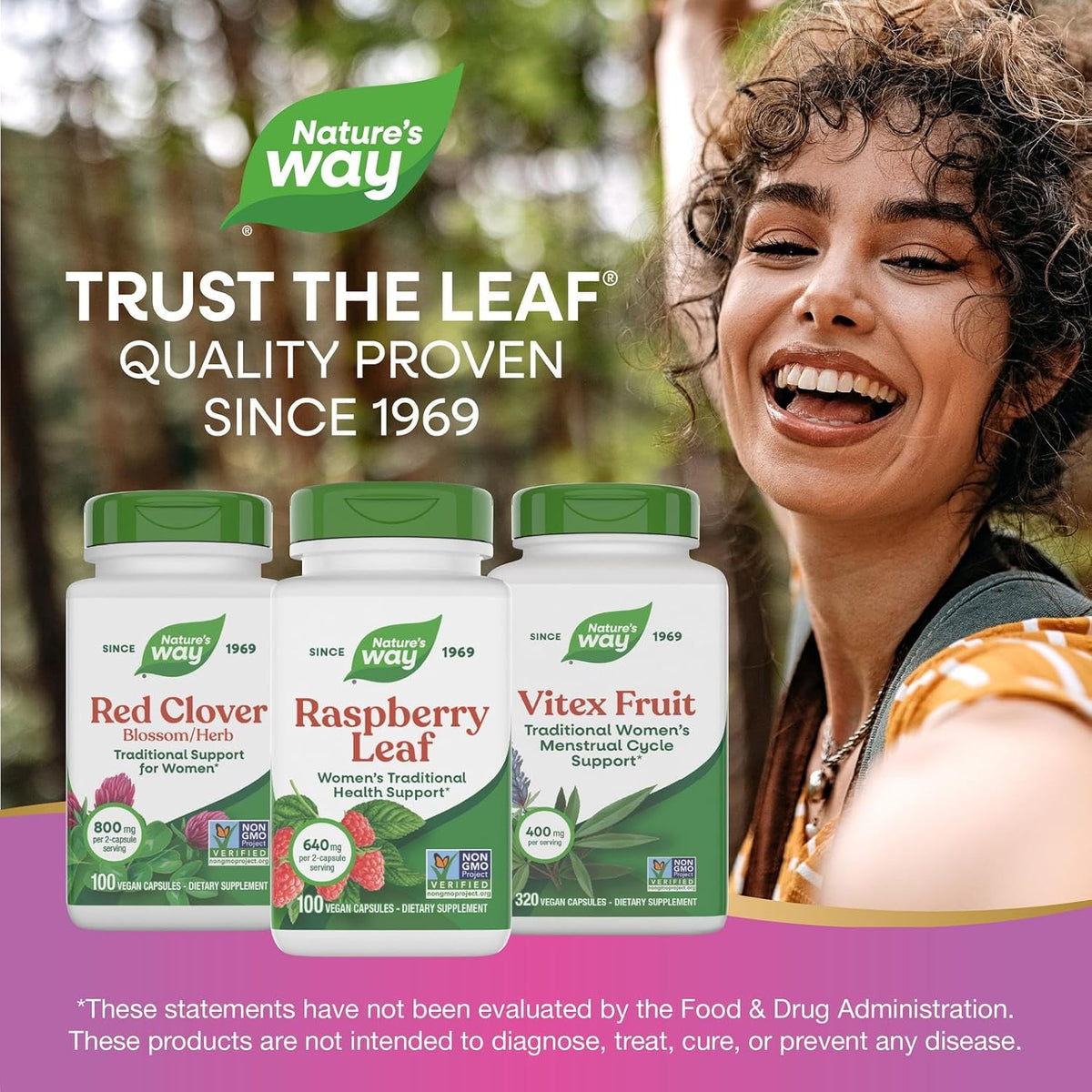Nature's Way Raspberry Leaf - Traditional Women’s Wellness Supplement for Plant-Based Support* - Traditional Herbal Supplement - Vegan, Gluten-Free & Dairy-Free - 100 Count (50 Servings)