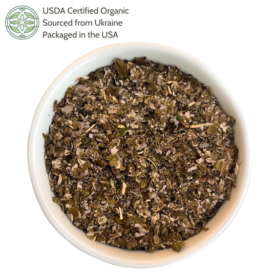 Organic Red Raspberry Leaf 4 oz. (113g), USDA Certified Organic Red Raspberry Leaf Tea Pregnancy, Loose Rasberry, Cut & Sifted