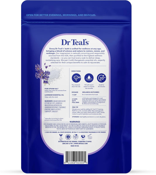 Dr Teal's Epsom Salt Soaking Solution, Soothe & Sleep, Lavender, 3lbs