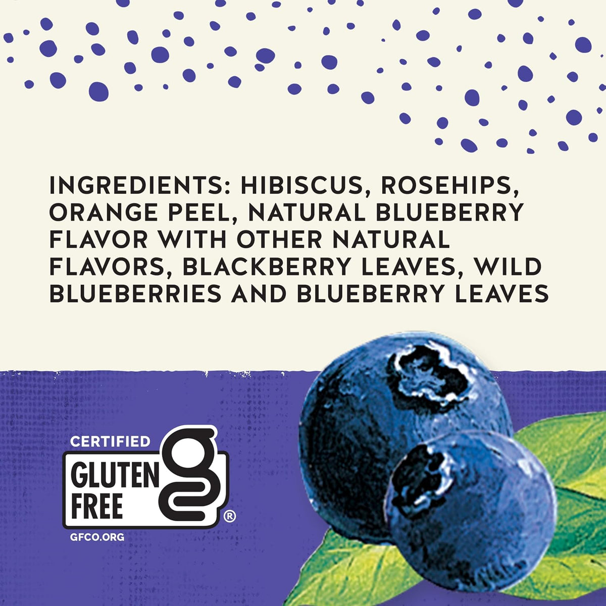 Celestial Seasonings True Blueberry Herbal Tea Bags, Caffeine Free, 20 Bags Box (Pack of 6)