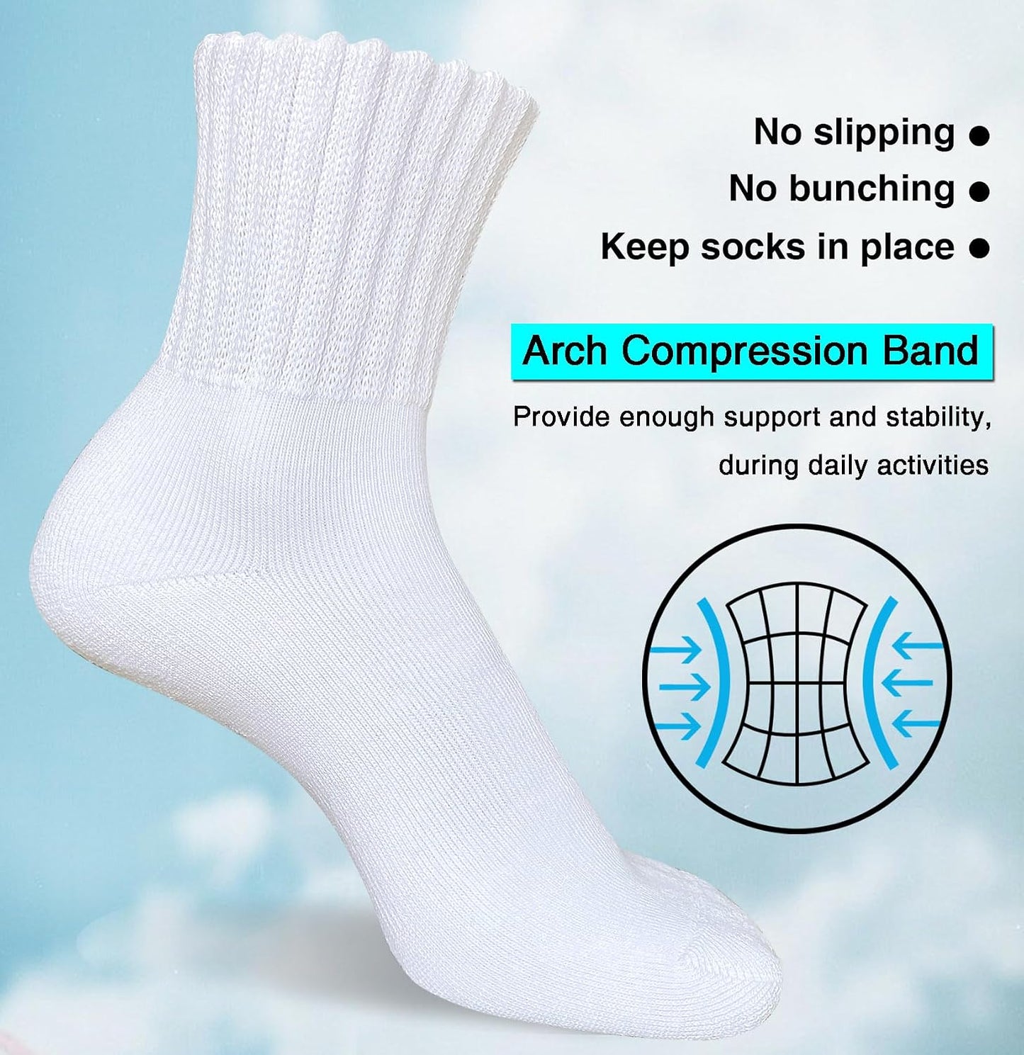 suaskk Womens Cozy Solid Thick Cushioned Thermal Crew Boot Socks 4 Pairs | Soft and comfortable, Arch Support, Non-Slip, Sturdy and durable