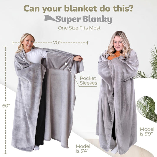 Super Blanky Wearable Blankets for Women & Men, Graduation Day Gift for Her, Cozy Gifts for Women, Wife Birthday Gifts Ideas