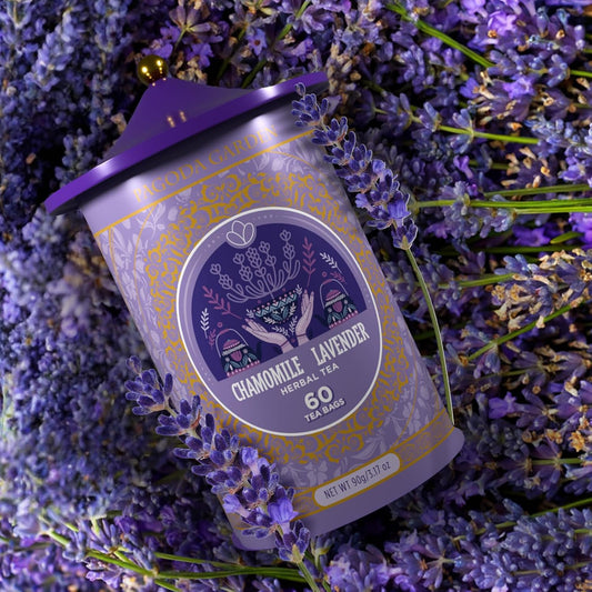 Life Plus Style Gourmet Pagoda Garden Chamomile Lavender Herbal Tea Caffeine Free Hot or Iced Floral Blend Natural Delicious Sleep Tea 60 Tea Bags