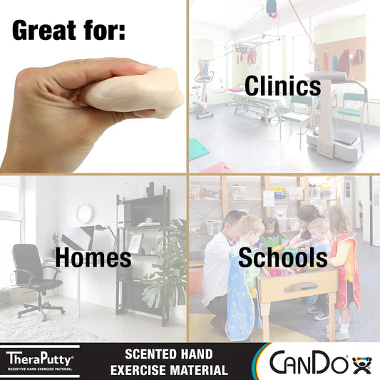 CanDo TheraPutty Scented Hand Exercise Putty for Rehabilitation, Exercises, Hand Therapy, Occupational Therapy, Vanilla Tan XX-Soft 5lb