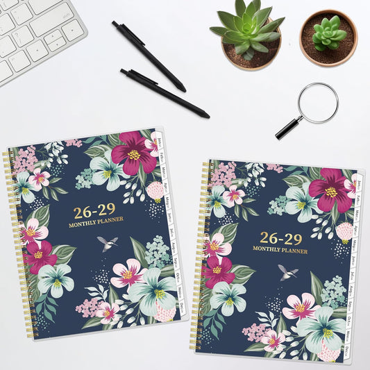 Monthly Planner 2026-2029, 36 Months Calendar Planner 2026-2029 from Jul 2026 – Jun 2029, 8.5'' x 11'' with Ruled Spread, Flexible Cover, Spiral Wirebound, Pocket, Coated Tabs, Notes & Habit Tracker