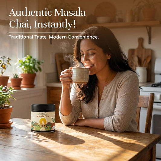 Tea Nation Masala Chai Instant Powder, 100g Chai Latte Mix – Spiced Black Tea Blend, Vegan, Gluten-Free, No Additives | Easy Chai Latte Coffee Alternative