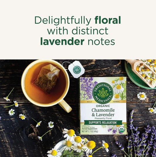 Traditional Medicinals Organic Chamomile & Lavender, 32 Tea Bags