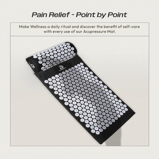 Wellness Bundle: Acupressure Mat & Pillow Set with Hot/Cold Gel Pack + Silicone Cupping Therapy Set for Face and Body - Natural Pain Relief & Relaxation Kit
