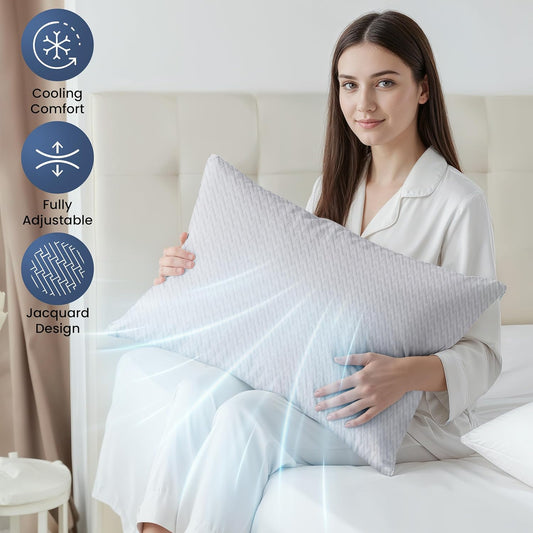 Utopia Bedding Shredded Memory Foam Pillows, Cooling Pillow, Queen, 1 Pack