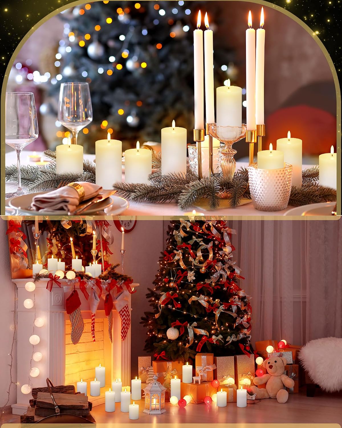 VIHOSE 12 Pack White Flameless Candles Set with Remote and Timer Flickering Flameless Battery Candles Flat Top LED Pillar for Wedding Outdoor Home Festival Decoration(D 3'' H 4'' 5'' 6'')