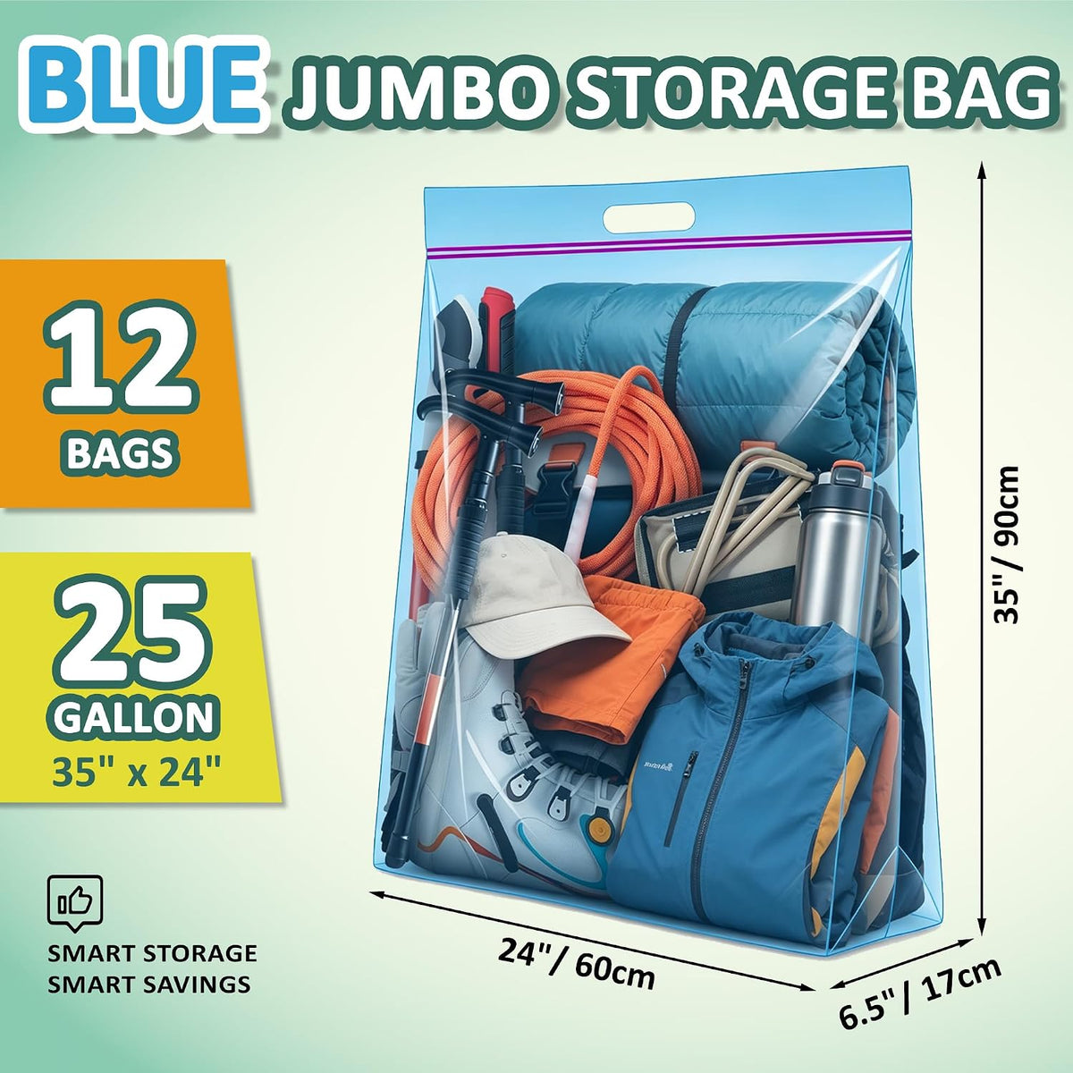 25 Gallon Storage Bags with Handles