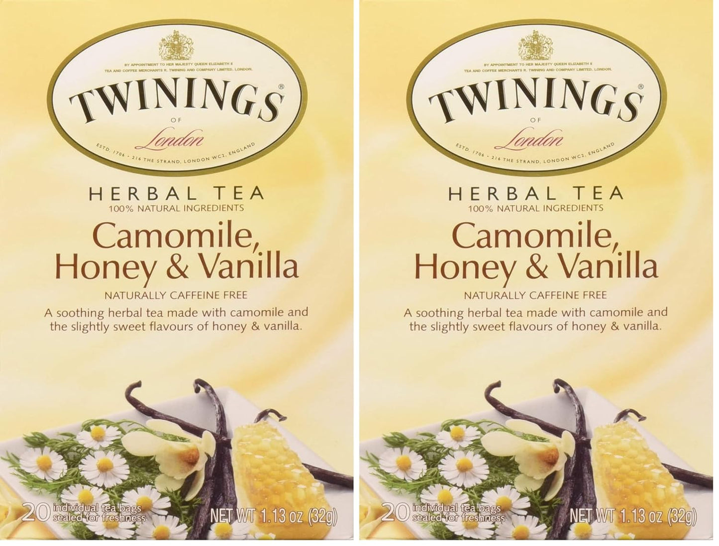 Twinings Herbal Tea Chamomile Honey and Vanilla -- 20 Tea Bags