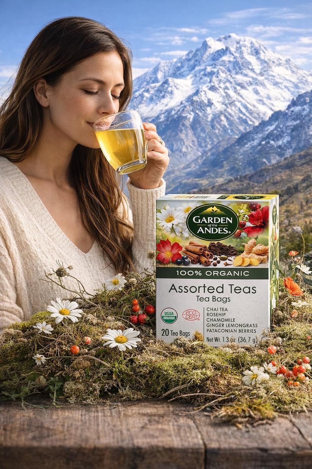Garden of the Andes, Kosher Organic Herbal Tea, Assorted Pack, 20 bags