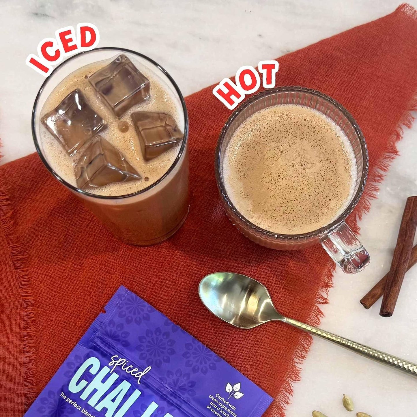 Global Grub Spiced Chai Latte Mix – Crafted with Mindful Ingredients – Effortless Instant Chai, Just Add Water, Enjoy Hot or Iced