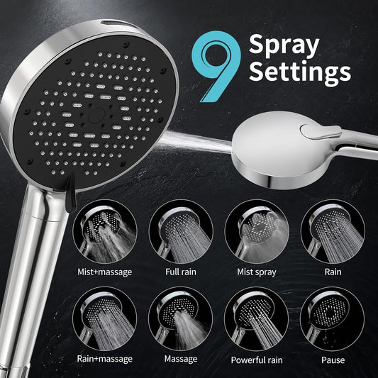 SR SUN RISE High Pressure Filtered Handheld Shower Head 9 Spray(1 filter)