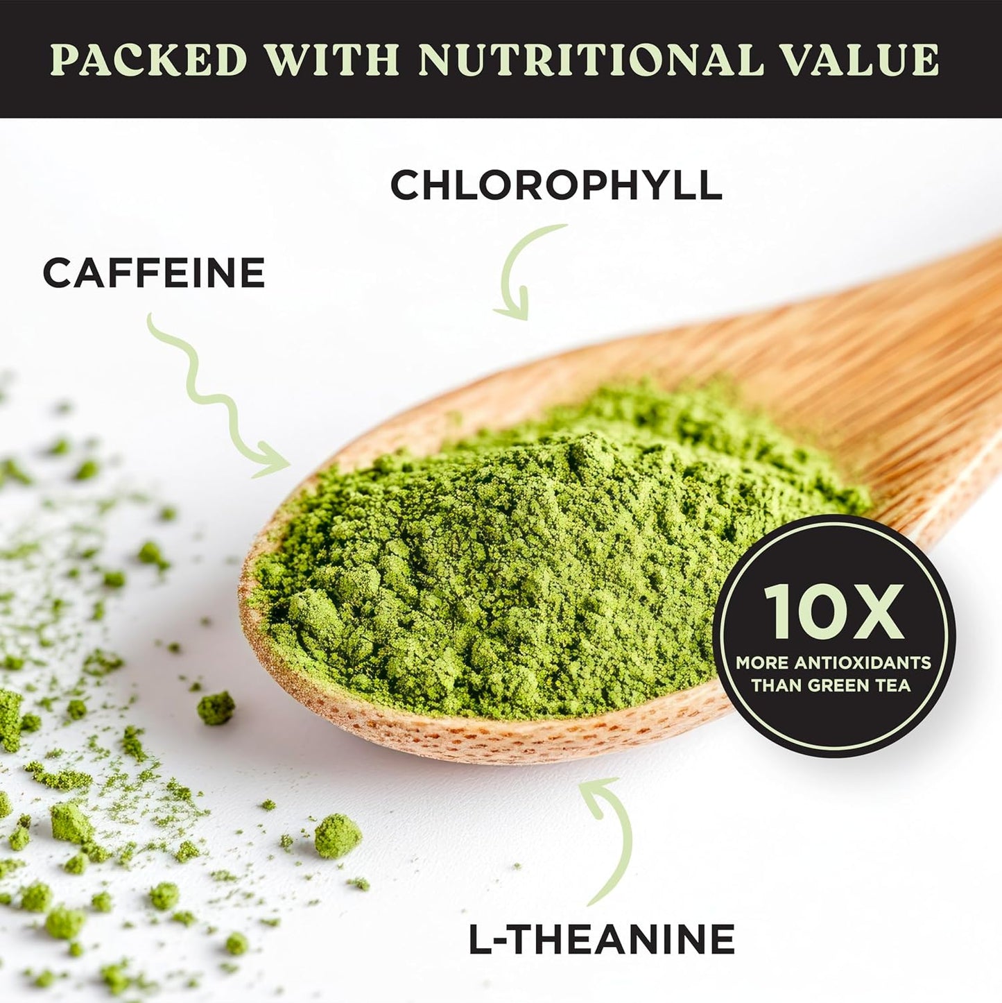 The Harmony Matcha Vanilla (10 Sticks) Premium Sweetened Japanese Matcha Powder, Rich in Antioxidants & L-Theanine, Dairy, Gluten, & Preservative Free, Serve Hot or Iced