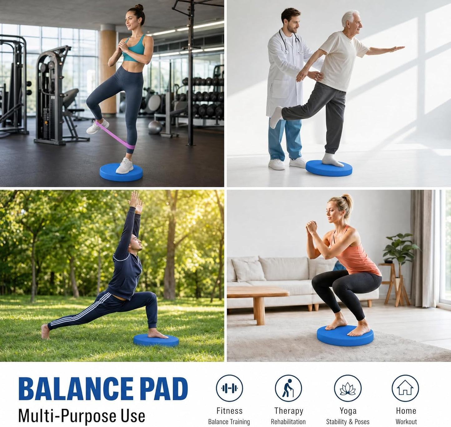 Stability Trainer Pad - Foam Balance Exercise Pad Cushion for Therapy, Yoga, Dancing Balance Training, Pilates,and Fitness