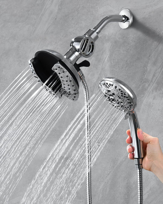 INAVAMZ 2 in 1 Shower Head with Handheld Combo High Pressure Chrome 2.5 GPM