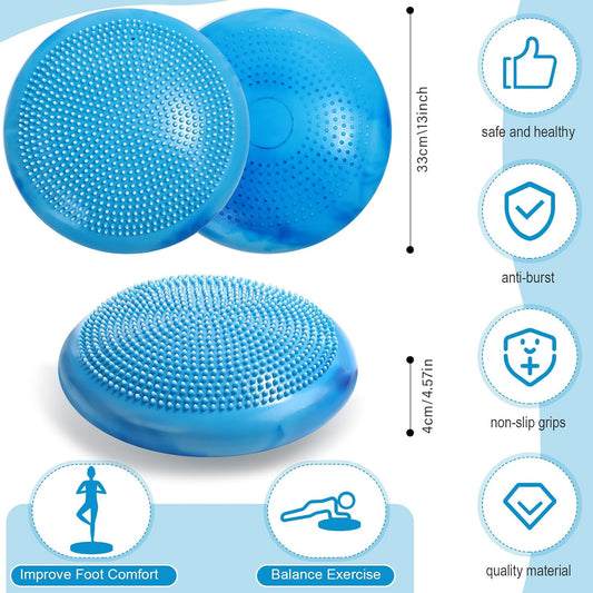 Libima 4 Pcs Wiggle Seat for Sensory Kids Inflated Wobble Cushion Sensory Seat Cloud Design Flexible Seating for Classroom Elementary Balance Disc for Kids Adult Pet Training