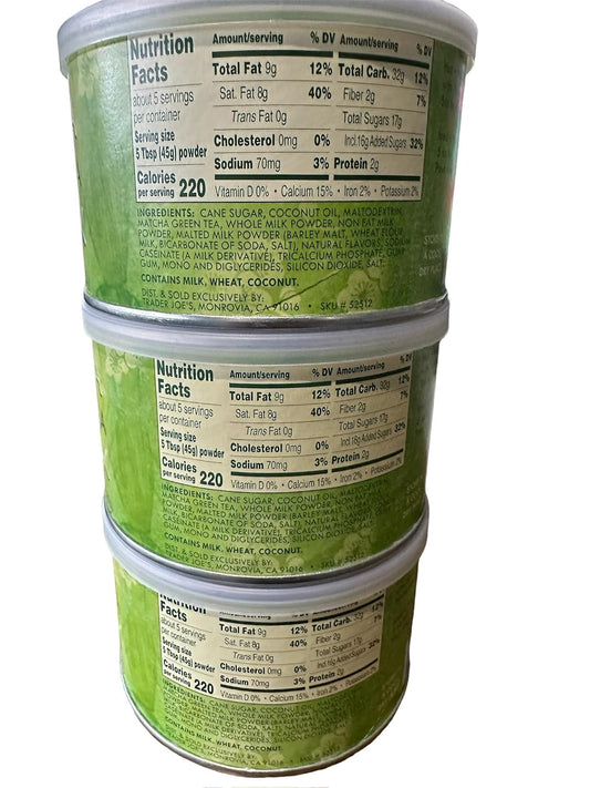 Trader Joe's Matcha Green Tea Latte Mix (Pack of 3)