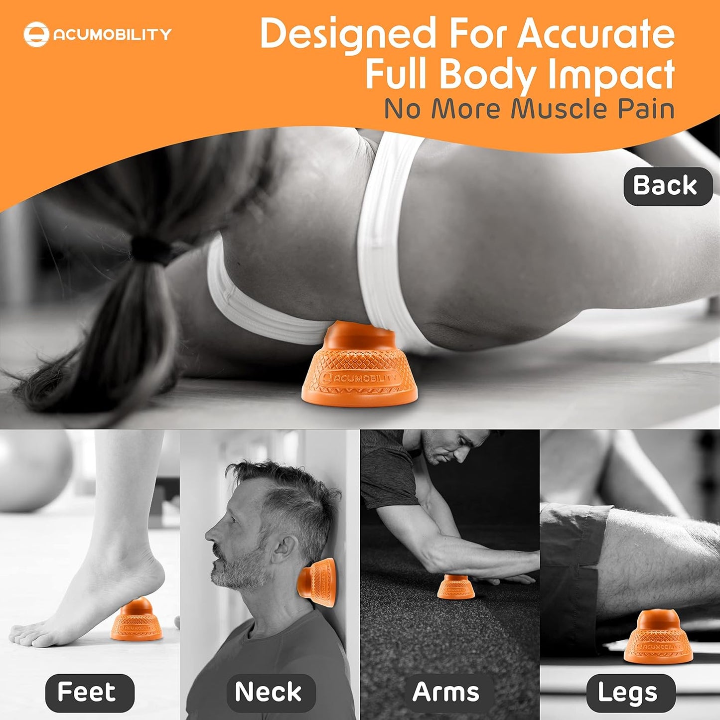 Acumobility Massage Ball Roller 2 Pack - Trigger Point - Massage Balls Massage Roller Ball - Foot Massage Ball - Physical Therapy Ball