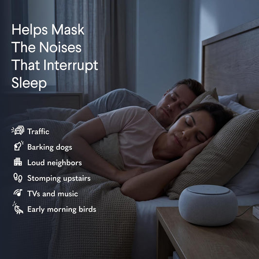 SNOOZ Pro White Noise Sound Machine - Natural Fan Noise, Non-Looping Sound, App Scheduler - Travel Case Included, Sleep Aid for Adults & Baby, 10 Volume Settings, Portable, Gift Registry - Cotton