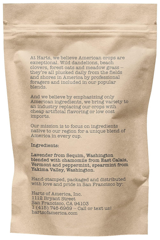 Lavender Chamomile Mint, 15-20 Servings, Eco-Conscious Zip Pouch, Caffeine Free, Pure Loose Leaf Tea Grown in America, 1.00 Ounce (Small)