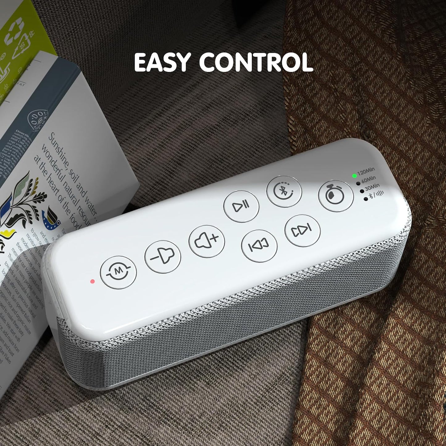 OnLyee White Noise Machine for Office Privacy, USB Rechargeable Sound Machine with 42 Non-Looping Sounds, Auto-Off Timer for Focus, Sleep and Travel