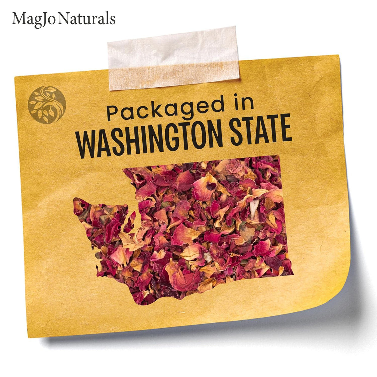 MagJo Naturals Red Rose Petals, Dried, Culinary Grade A, Harvested from Faiyum Oasis in Egypt (8 oz)
