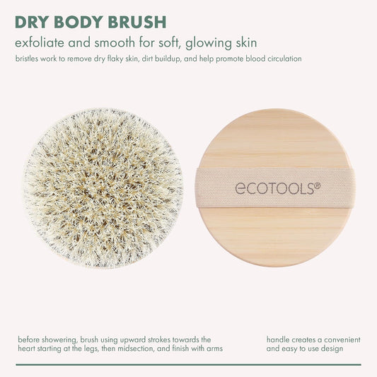EcoTools Dry Body Brush for Dry Brushing, Smooth Skin, 1 Count