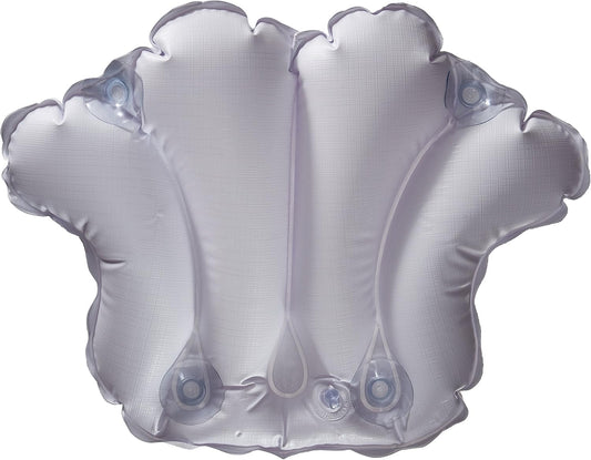 Inflatable Bath Pillow - Terry Cloth (White)