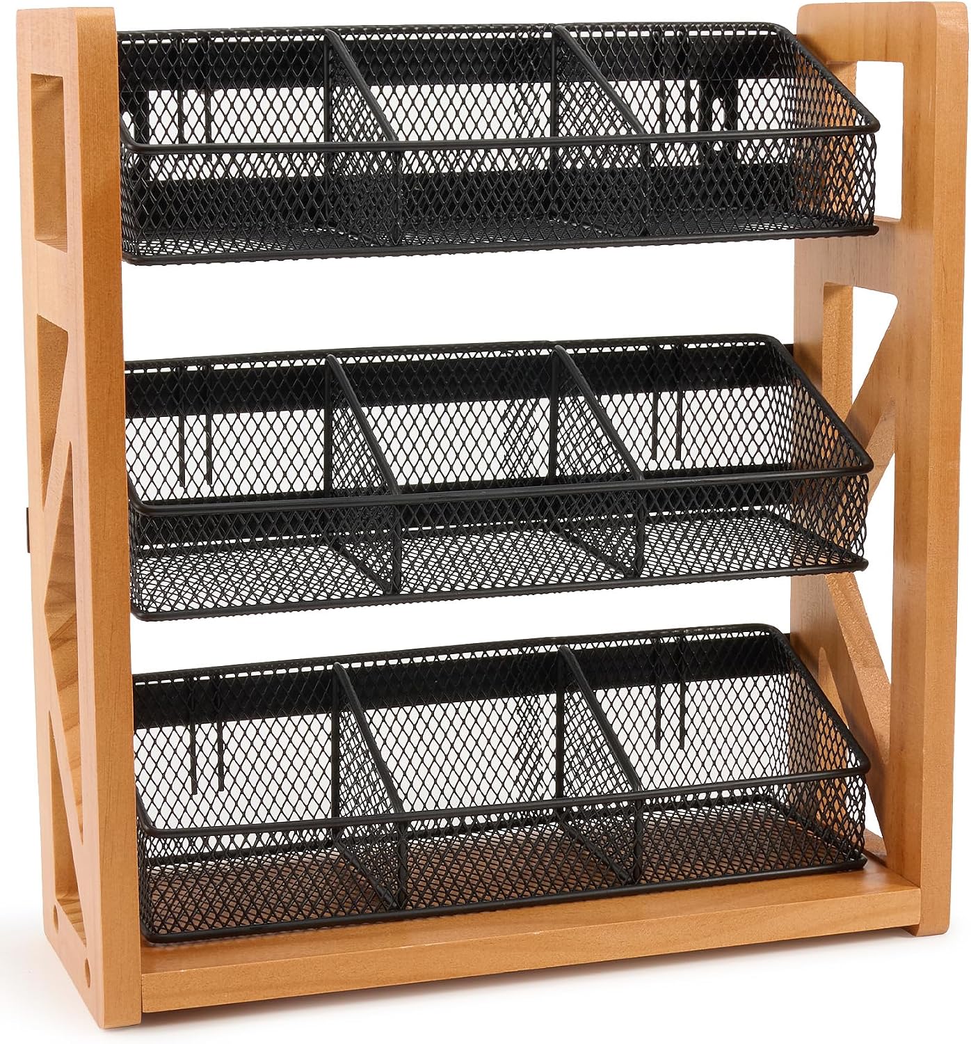 HULISEN Tea Bag Organizer, 3 Tier Tea Bag Holder, Holds Up to 120 Teabags