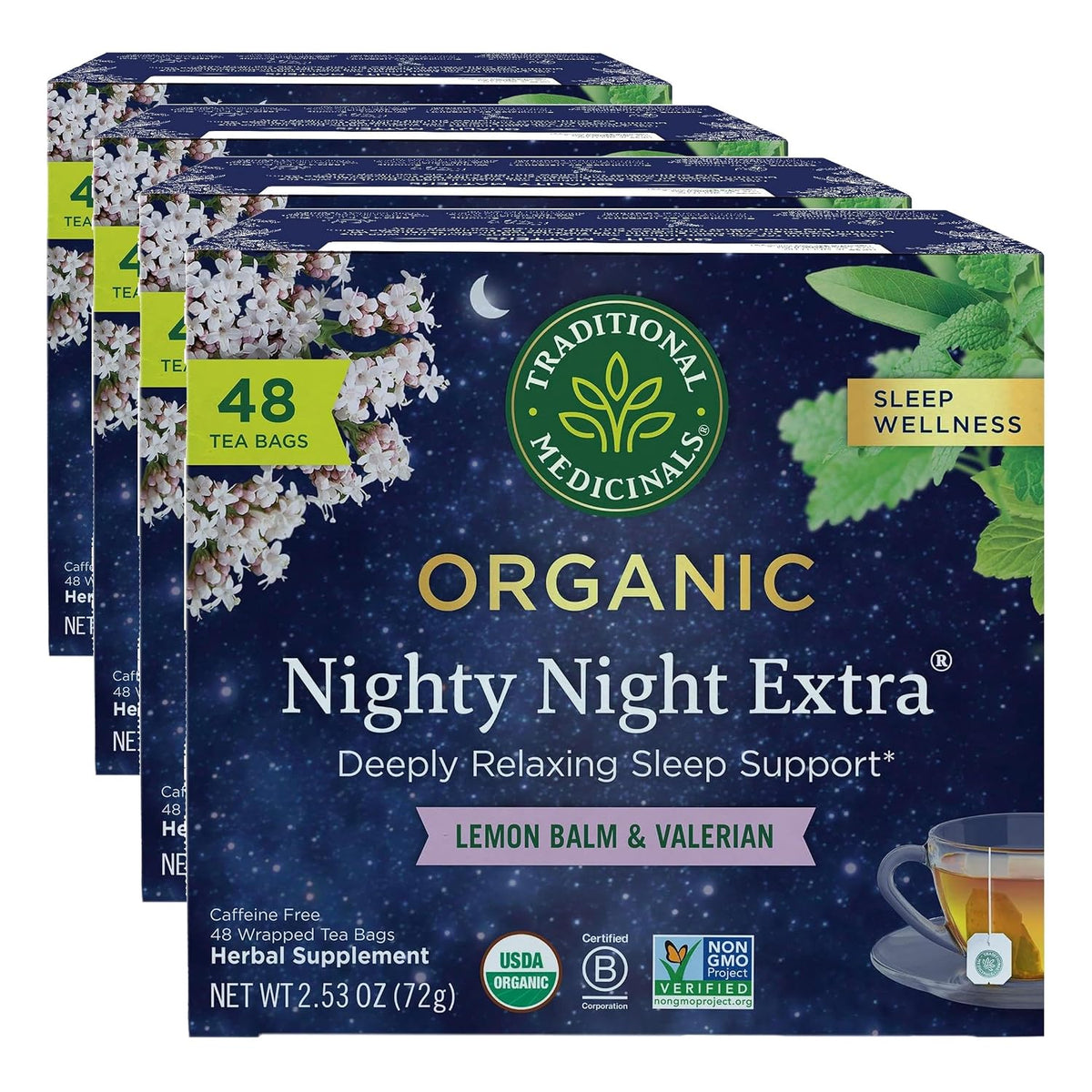 Traditional Medicinals Organic Nighty Night Extra, 48 Tea Bags