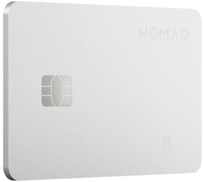 Nomad Tracking Card Carbide, Slim Card Tracker with IPX7 Waterproof and Dust Proof Card Tracker for Wallet & Luggage, 5 Months GPS Tracker Long Battery Life, Rechargeable, Compatible with iOS Only