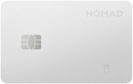 Nomad Tracking Card Carbide, Slim Card Tracker with IPX7 Waterproof and Dust Proof Card Tracker for Wallet & Luggage, 5 Months GPS Tracker Long Battery Life, Rechargeable, Compatible with iOS Only