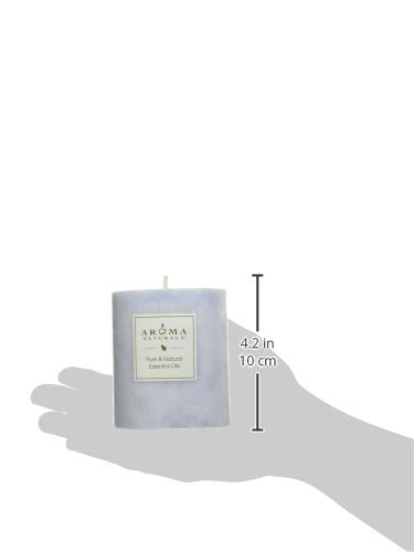 Aroma Naturals Essential Oil Tranquility Pillar Candle, 2.5" x 4", Lavender, 11 Ounce