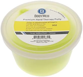 BodyMed Premium Hand Therapy Putty, Yellow, 6 Oz., Soft, Strengthening Therapy Putty for Physical Rehabilitation