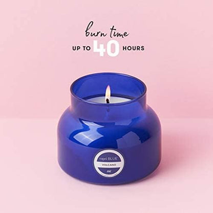 Capri Blue Volcano Scented Candles - Luxury Glass Jar Candles for Home Scented with Tropical Fruit & Sugared Citrus - Soy Wax Blend - Blue Color (19 oz)
