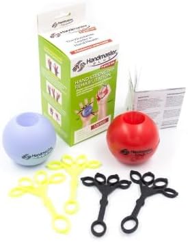 Handmaster Plus Physical Therapy Hand Exerciser - Forearm Exerciser with Stress Relief Ball - Hand Therapy Balls for Training - Finger Exerciser & Strengthener - Multicolored Balls