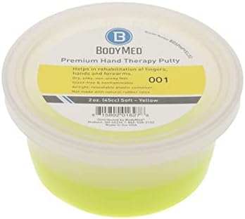 BodyMed Premium Hand Therapy Putty, Yellow, 6 Oz., Soft, Strengthening Therapy Putty for Physical Rehabilitation