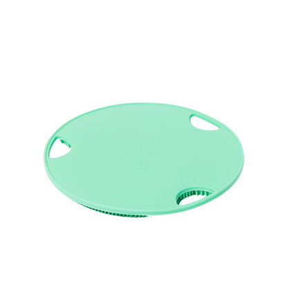 Boie USA Flat Body Scrubber - Soft Silicone-Like Exfoliating Shower Scrubber & Body Cleansing Brush - Stick-to-Wall Loofah Replacement - Antimicrobial Exfoliator for All Skin Types (Blue)