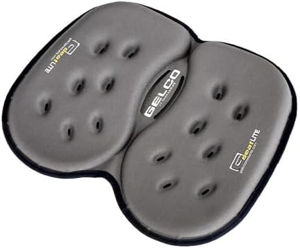 GSeat Lite Travel Gel and Foam Cushion - for Back Pain, Sciatica, Pressure Relief, and Tailbone Discomfort - Promotes Healthy Posture - Ergonomic Comfort - for Car, Commute, Airplane and Travel