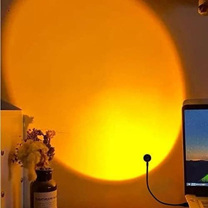 EIUY Sunset Lamp, Projector Sunset Light LED Projection Night Light 360 Degree Rotation Romantic Rainbow Light USB Charging for