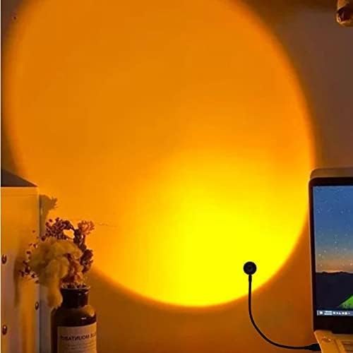 EIUY Sunset Lamp, Projector Sunset Light LED Projection Night Light 360 Degree Rotation Romantic Rainbow Light USB Charging for