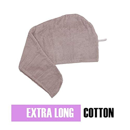 Huge Cotton Hair Towel Wrap for Women (Coral White)