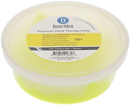 BodyMed Premium Hand Therapy Putty, Yellow, 6 Oz., Soft, Strengthening Therapy Putty for Physical Rehabilitation
