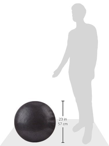Cando-30-1870 CanDo Inflatable Balance Disc for Balance Training, Proprioception, Strengthening Lower Extremities, Posture, Back Pain, Stress Relief, Restlessness and Anxiety. Black, 14” Diameter
