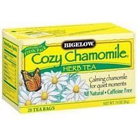 Bigelow Cozy Chamomile Herbal Tea,Caffeine Free Tea with Chamomile Flowers, 100 Count Box (Pack of 1)
