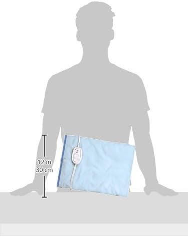Sunbeam XL Heating Pad for Back Neck and Shoulder Pain Relief with Sponge for Moist Heating Option Extra Large 12 x 24" Blue